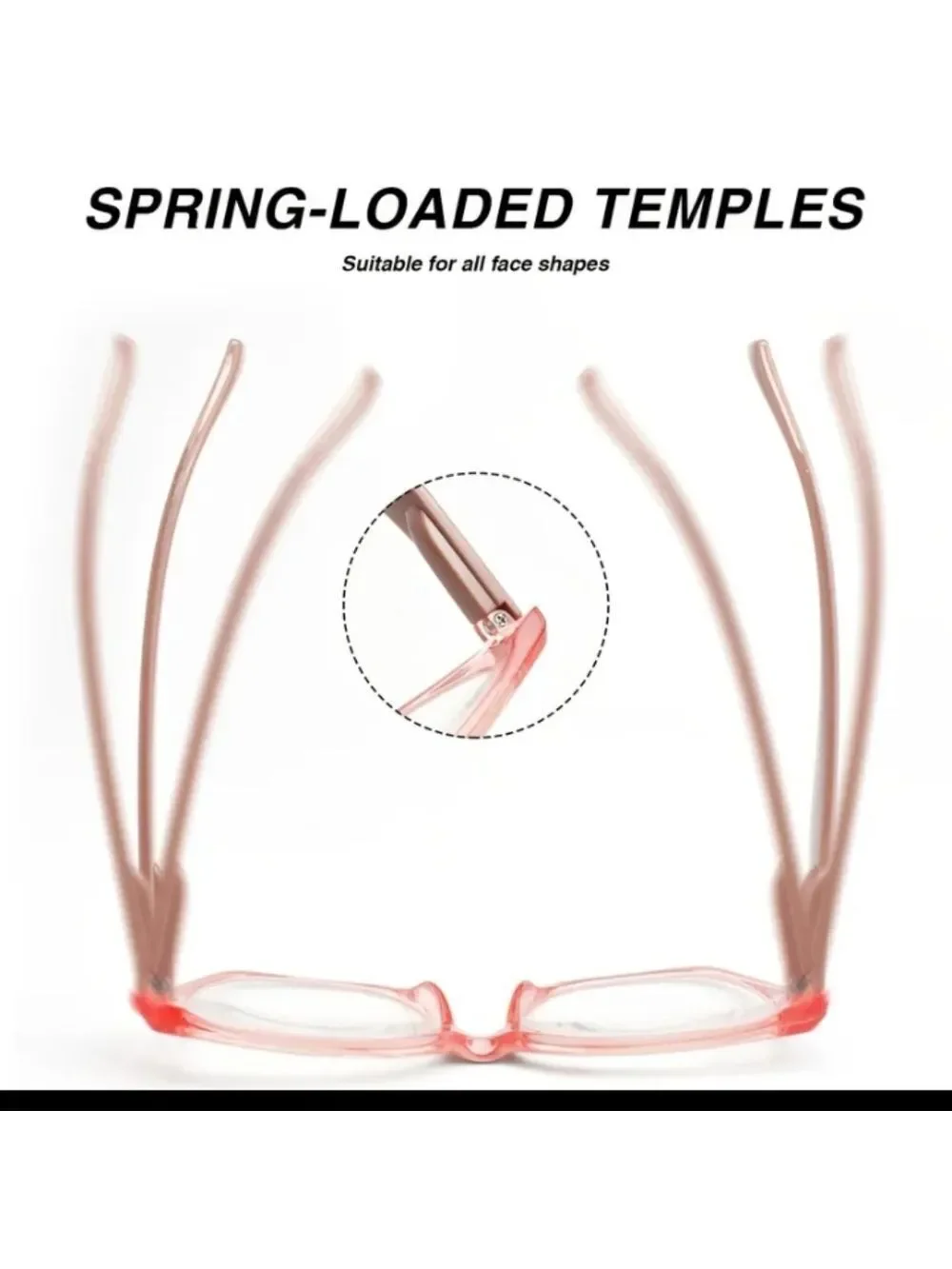 +3.50 Chic Blush Pink Retro Style Reading Glasses